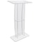 Clear Acrylic Podium Stand With Wide Desktop Storage Shelf 9