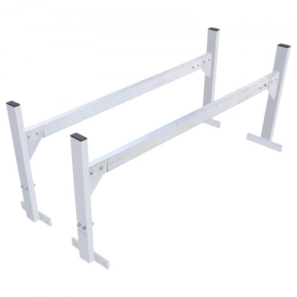 Adjustable Aluminum Van Roof Ladder Rack 400lb Heavy Duty Roof Rack 0