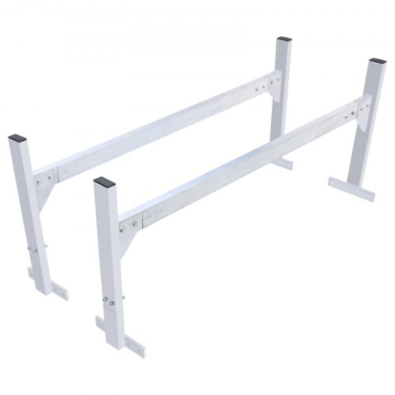Adjustable Aluminum Van Roof Ladder Rack 400lb Heavy Duty Roof Rack 0