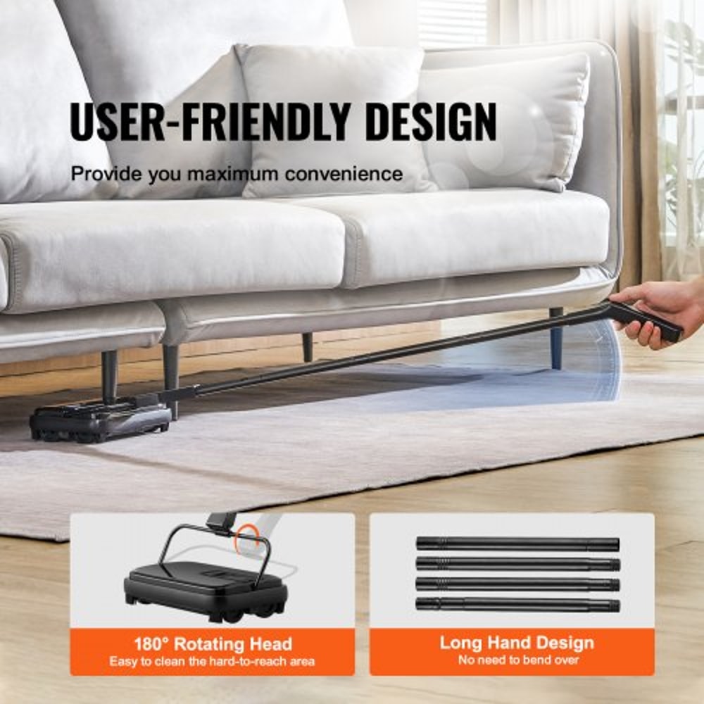 Manual Carpet Sweeper For Floors Rugs Pet Hair 4