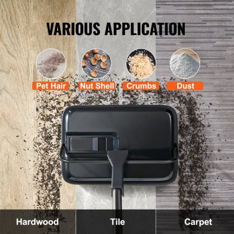 Manual Carpet Sweeper For Floors Rugs Pet Hair 5