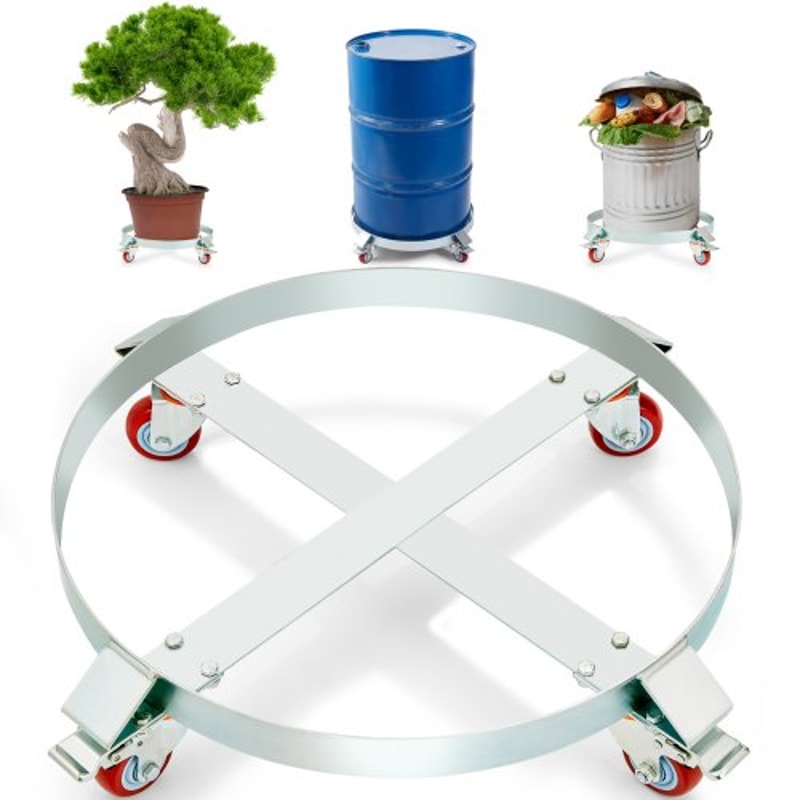 Heavy Duty 55 Gallon Drum Dolly Cart 1000lb Capacity 0