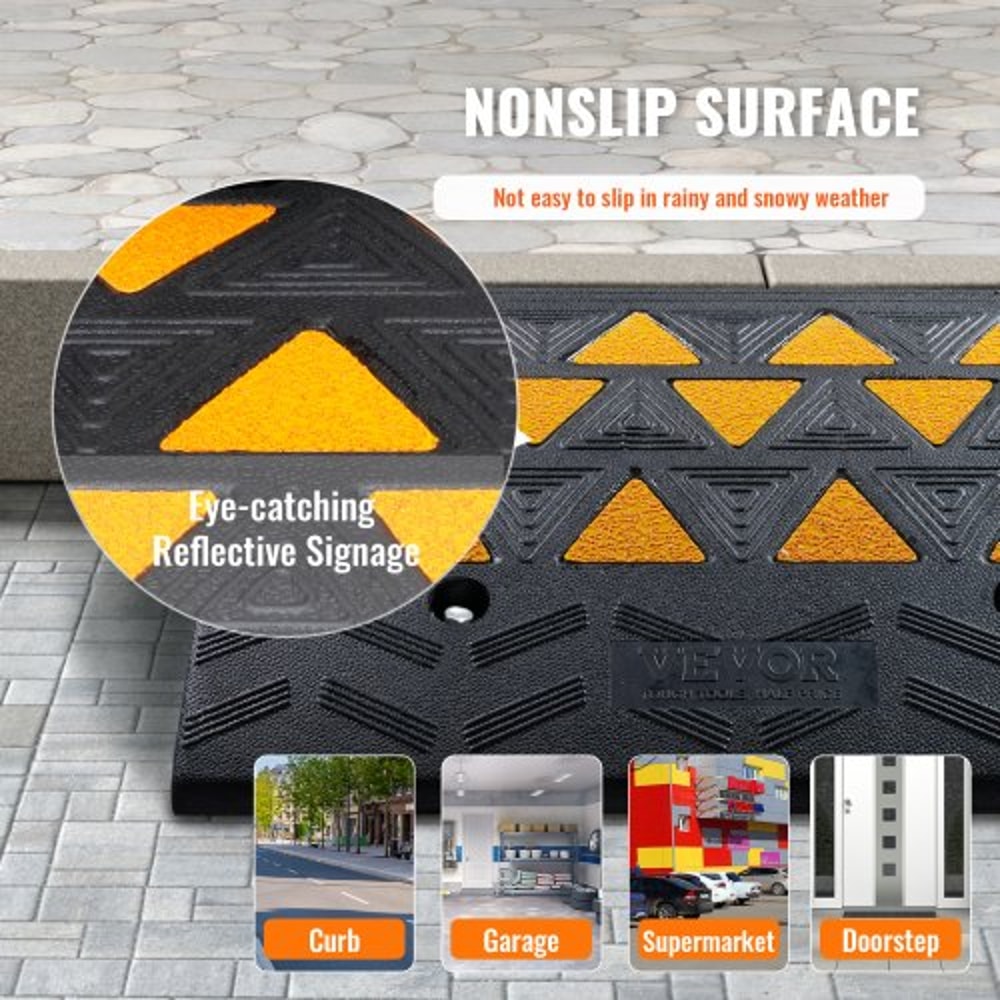 Heavy Duty 6 Rubber Curb Ramp Driveway Ramp 3