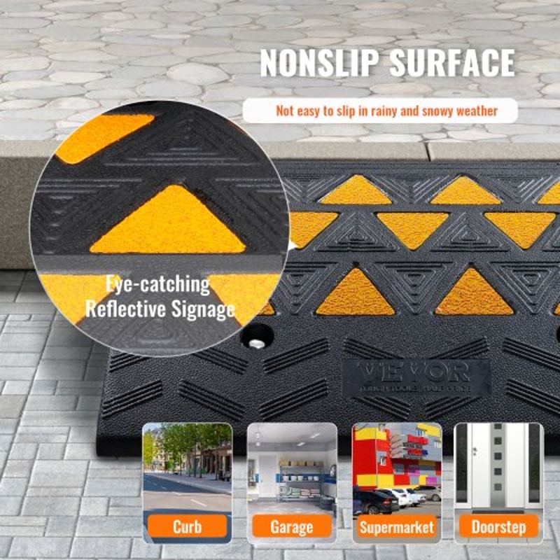 Heavy Duty 6 Rubber Curb Ramp Driveway Ramp 3