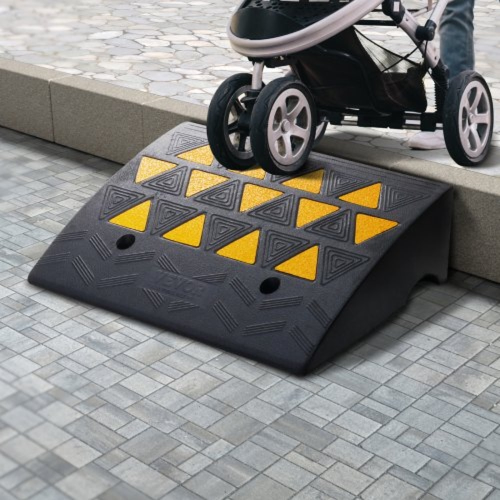 Heavy Duty 6 Rubber Curb Ramp Driveway Ramp 6