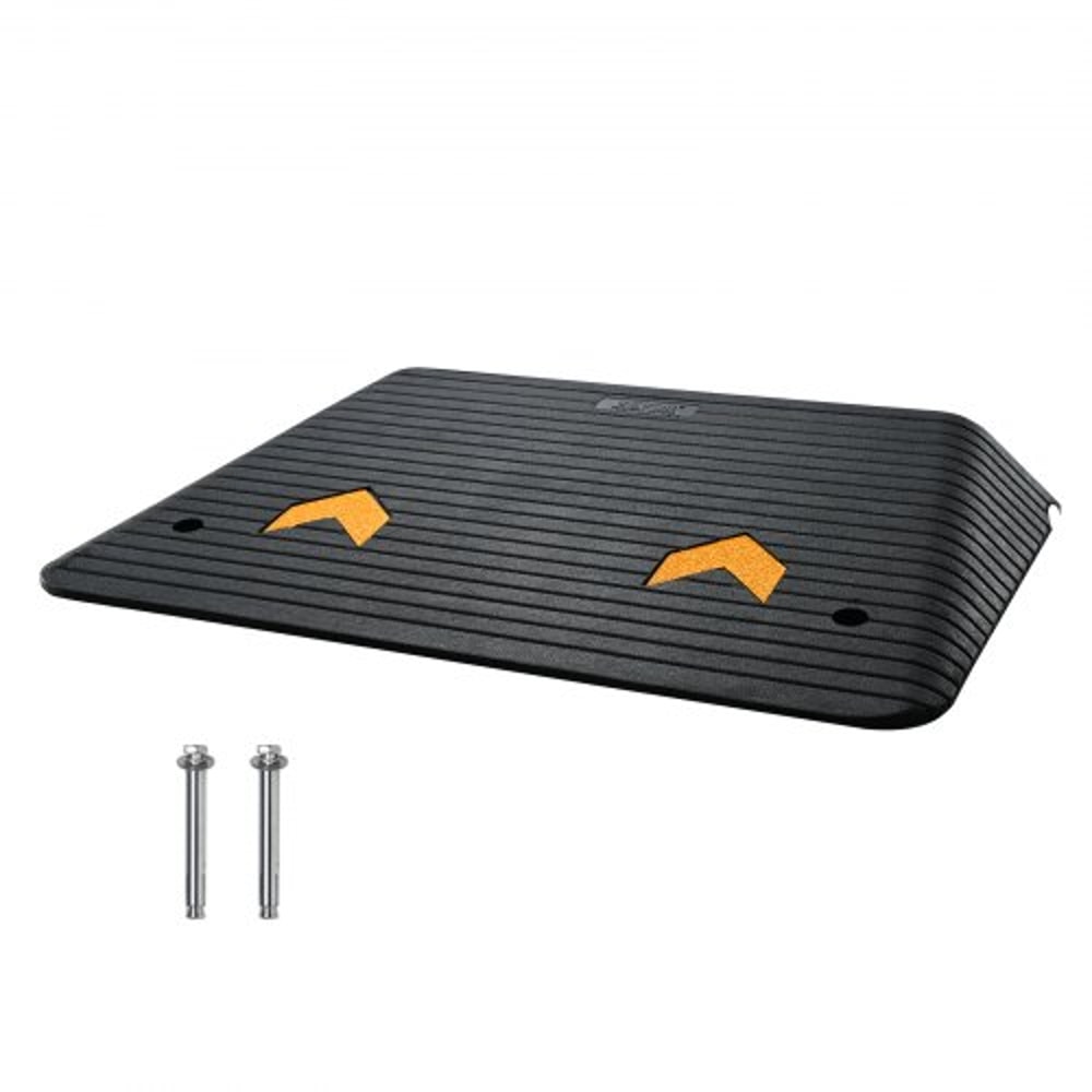 Premium Rubber Threshold Ramp Rise Heavy Duty Wheelchair & Curb Ramp with Non Slip Surface