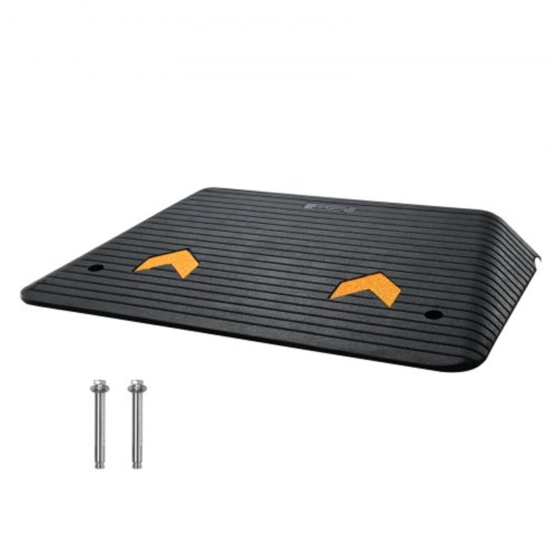 Premium Rubber Threshold Ramp Rise Heavy Duty Wheelchair & Curb Ramp with Non Slip Surface