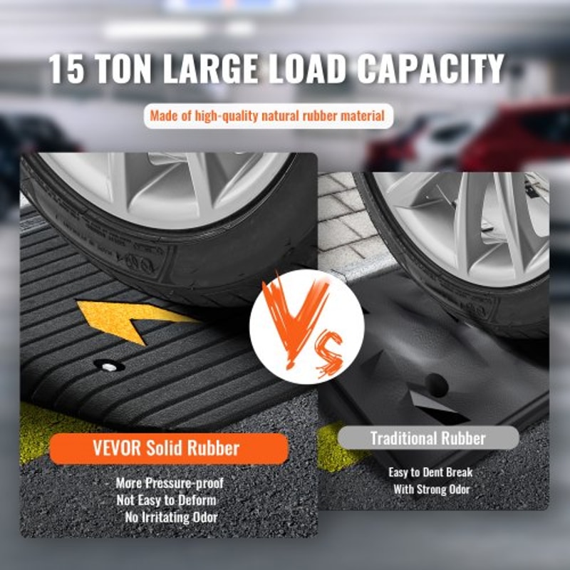 Premium Rubber Threshold Ramp Rise Heavy Duty Wheelchair & Curb Ramp with Non Slip Surface