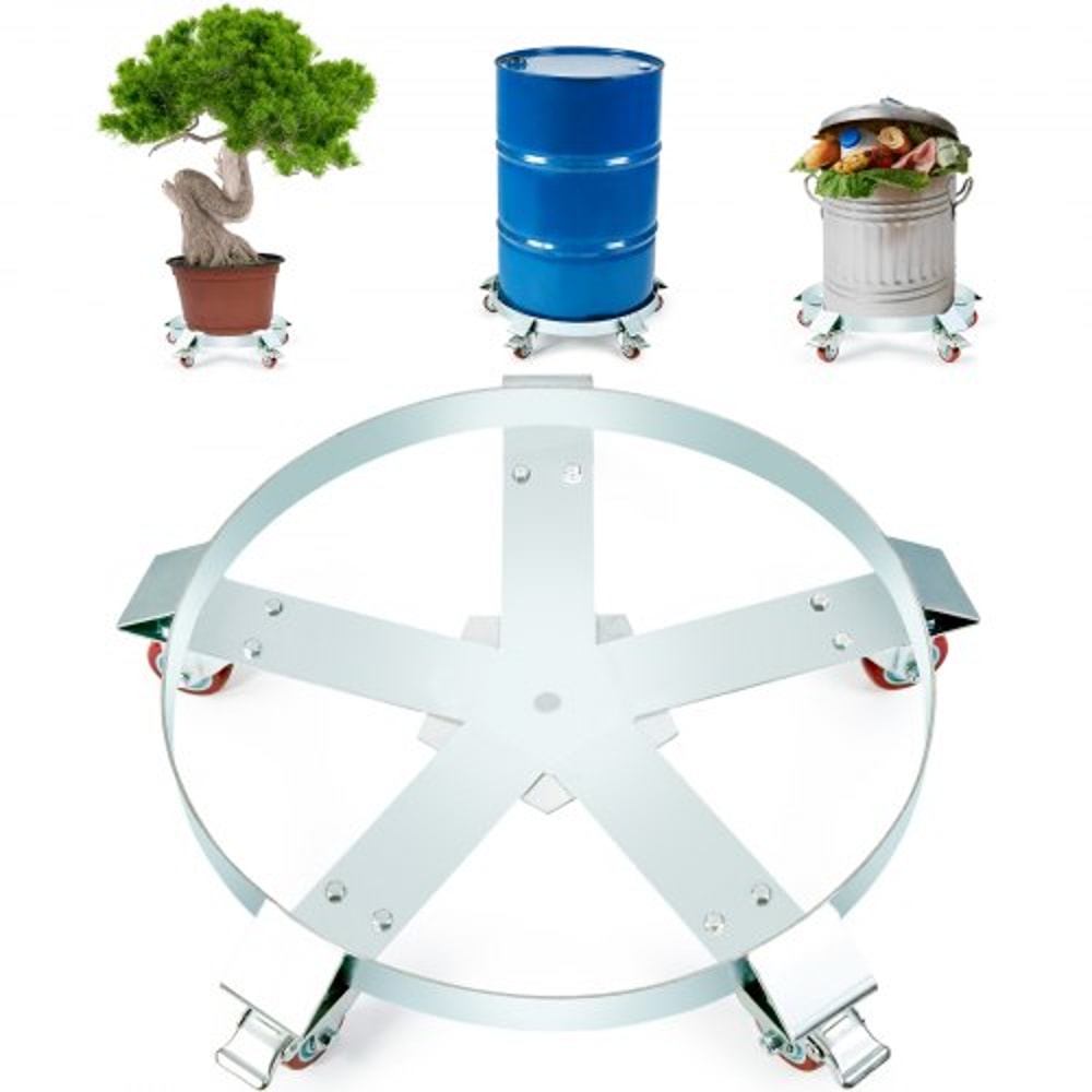 Heavy Duty 55 Gallon Drum Dolly Cart With Swivel Casters 0