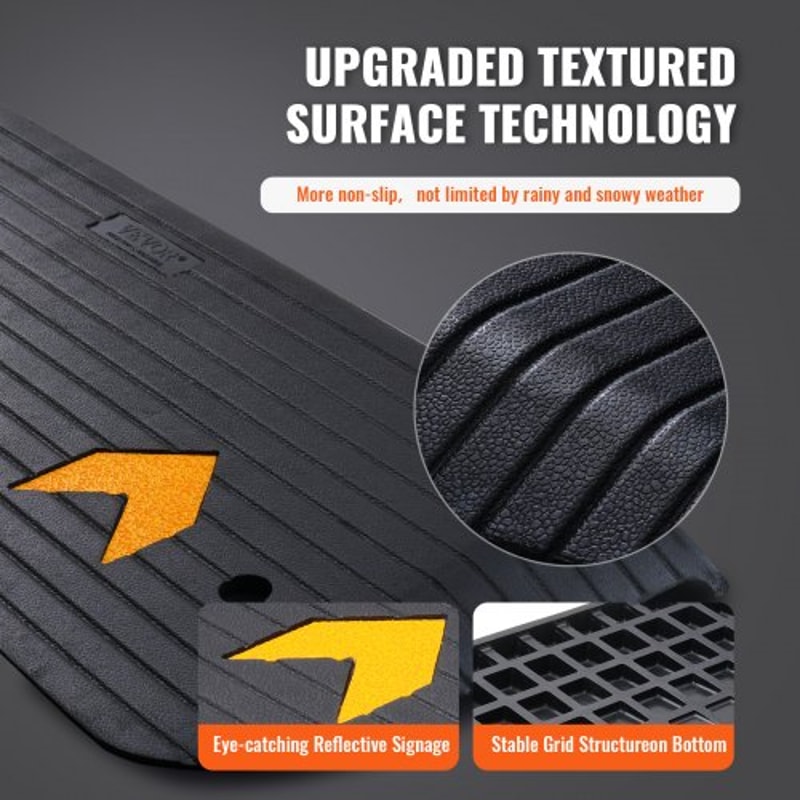 Premium Rubber Threshold Ramp For Wheelchair Scooter Access Heavy Duty Doorway Ramp 3