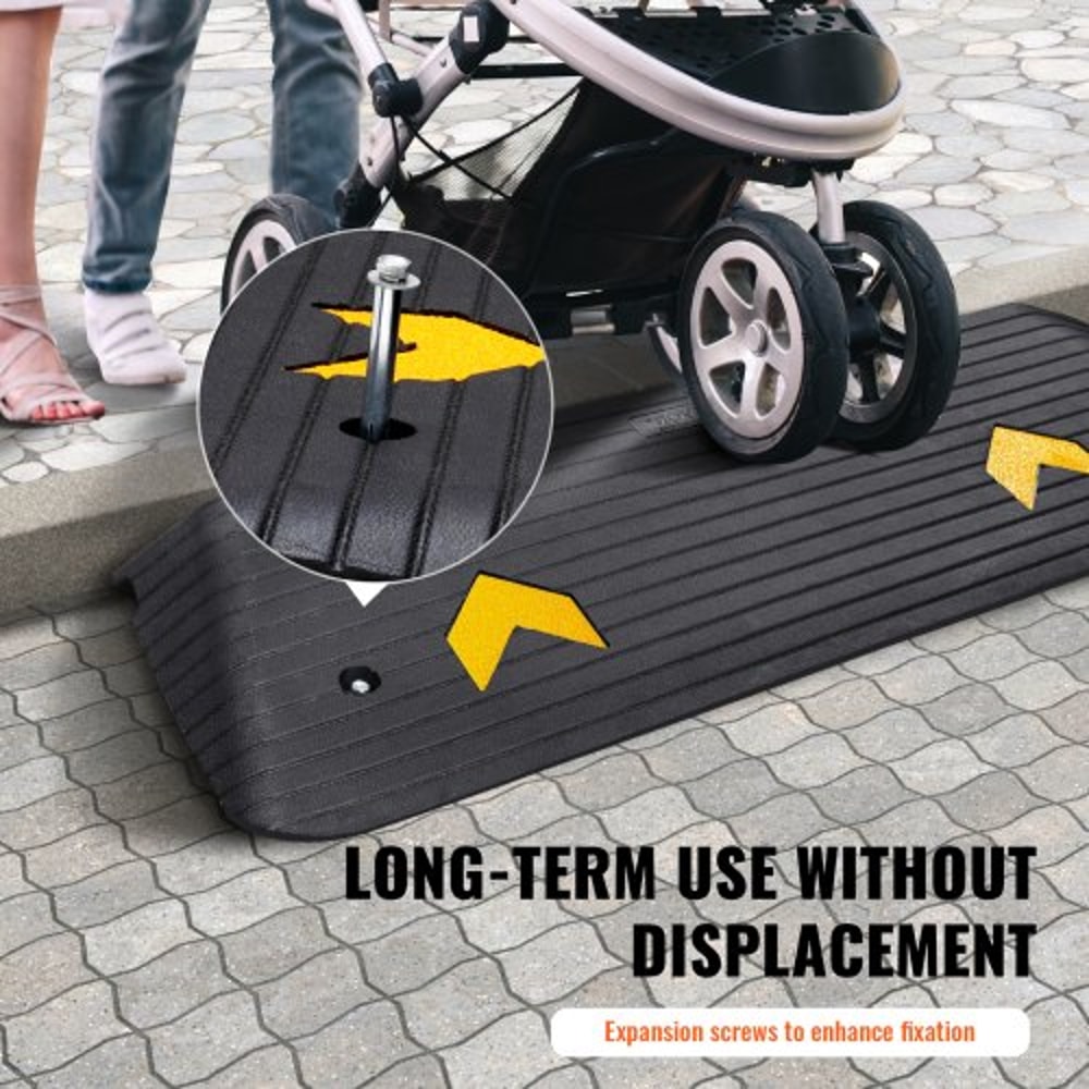 Premium Rubber Threshold Ramp For Wheelchair Scooter Access Heavy Duty Doorway Ramp 5