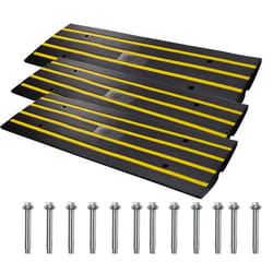heavy duty rubber driveway curb ramps expandable threshold ramp set