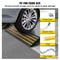 Heavy Duty Rubber Driveway Curb Ramps Expandable Threshold Ramp Set 2