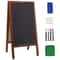 Rustic Wooden A Frame Chalkboard Sign With Chalk Magnetic Eraser Double Sided Sidewalk Display Boa 0
