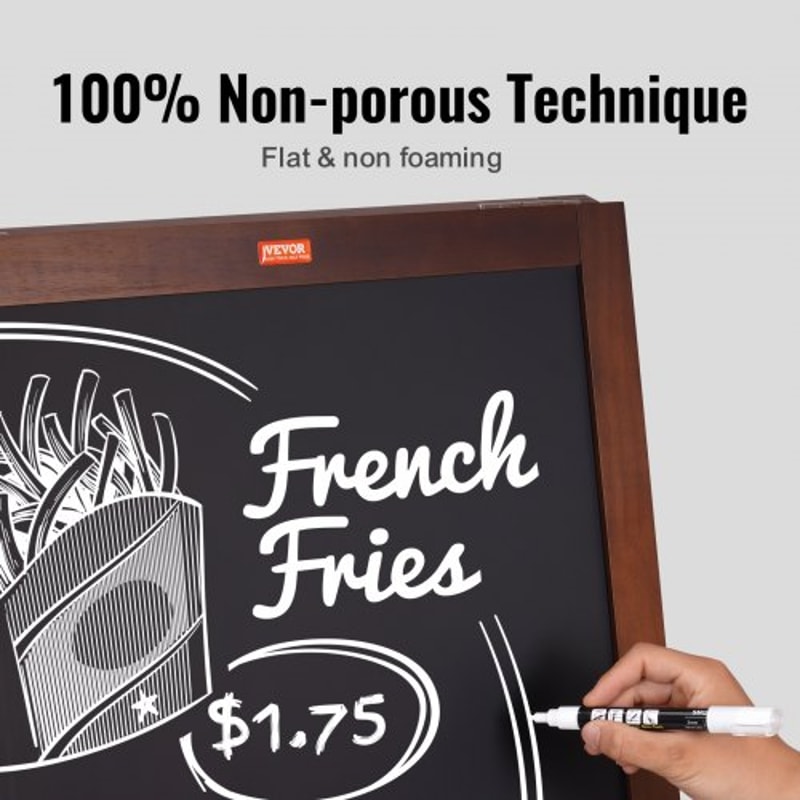 Rustic Wooden A Frame Chalkboard Sign With Chalk Magnetic Eraser Double Sided Sidewalk Display Boa 2
