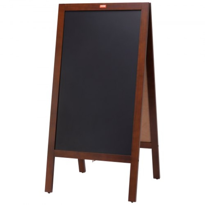 Rustic Wooden A Frame Chalkboard Sign With Chalk Magnetic Eraser Double Sided Sidewalk Display Boa 8