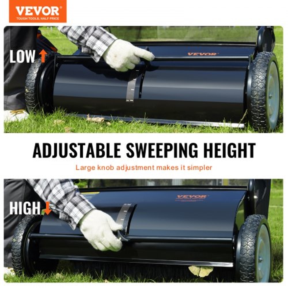 Premium Lawn Sweeper & Lawn Debris Collector with Bag