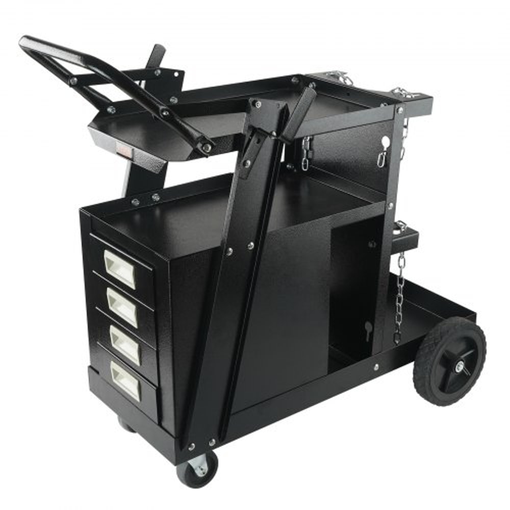 Heavy Duty 2 Tier Welding Cart With 4 Drawers Tank Storage Mobile Welder Cart Organizer 9