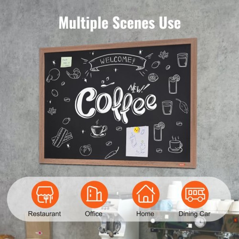 Large Chalkboard Sign Wall Hanging Magnetic Chalkboard With Wood Frame 5
