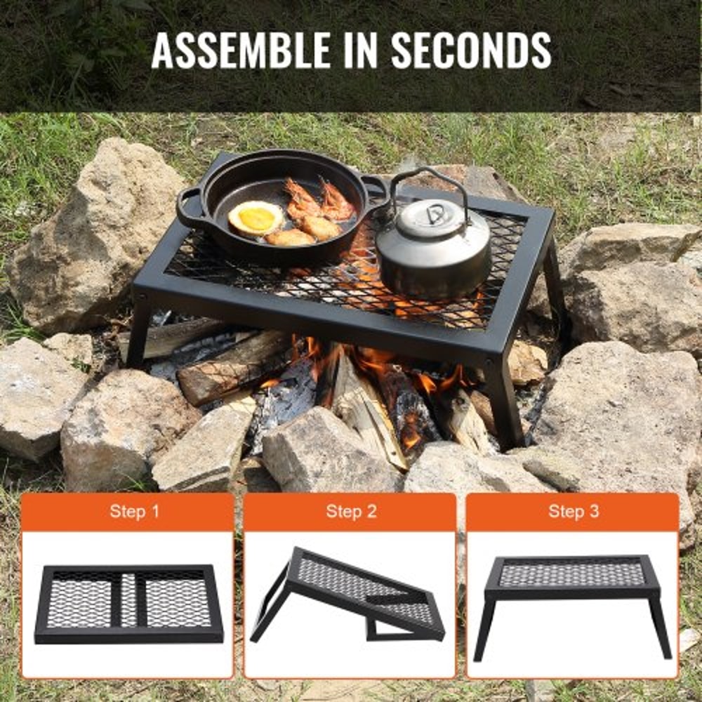 Heavy Duty Portable Campfire Grill For Outdoor Cooking 6