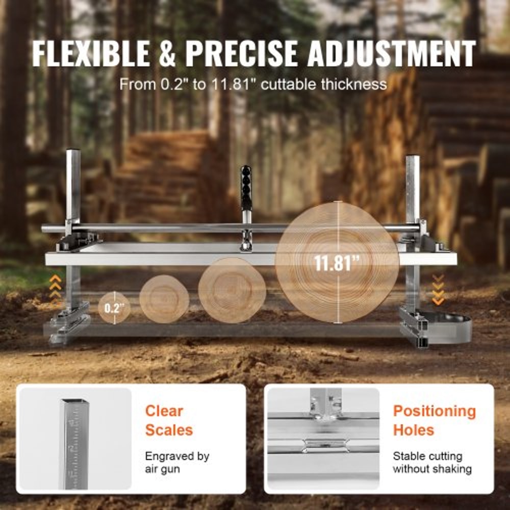 Portable Guide Bar Sawmill Adjustable Chainsaw Mill For Wood Lumber Cutting 3