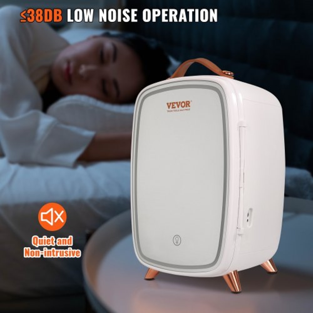 Portable Skincare Cosmetic Mini Fridge 6L With LED Mirror 4