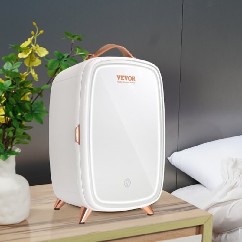 Portable Skincare Cosmetic Mini Fridge 6L With LED Mirror 6