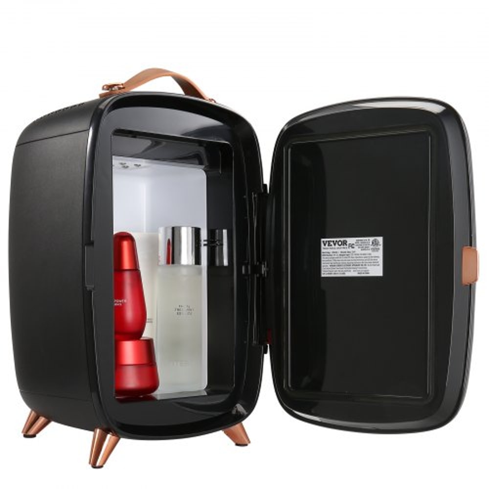 6L Skincare & Cosmetic Mini Fridge with LED Mirror and Quiet Cooling