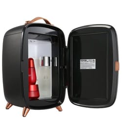 6l skincare & cosmetic mini fridge with led mirror and quiet cooling