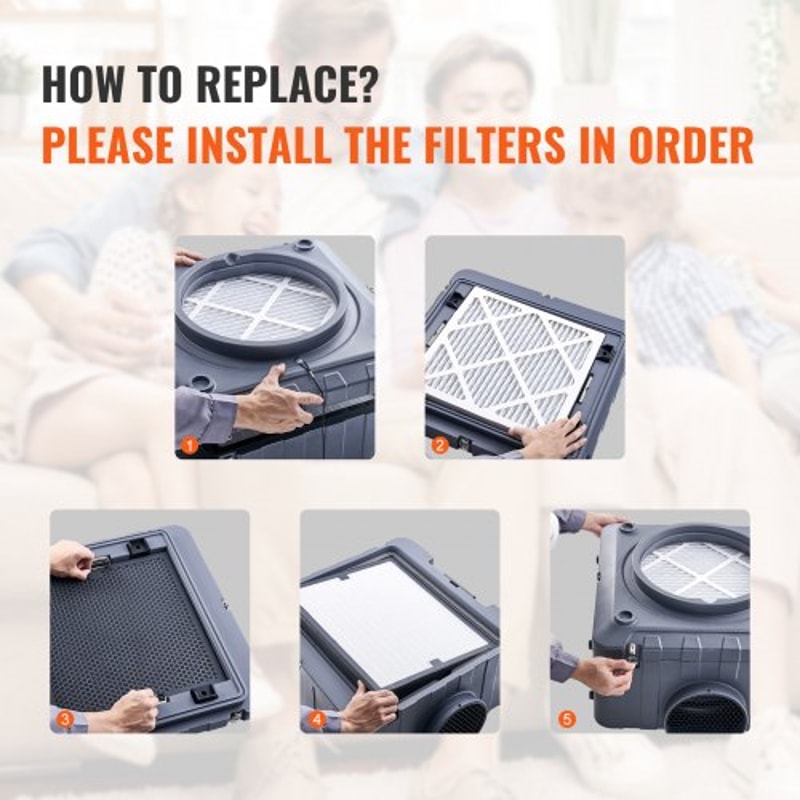 High Efficiency HEPA Air Filter Replacement for Air Purifiers & Scrubbers