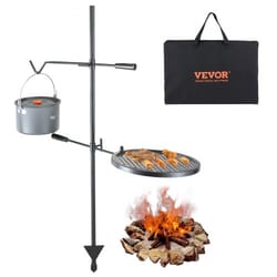portable 360° adjustable campfire grill grate for outdoor fire pit cooking