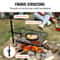 360° Swivel Campfire Grill with Heavy Duty Steel Fire Pit Grate
