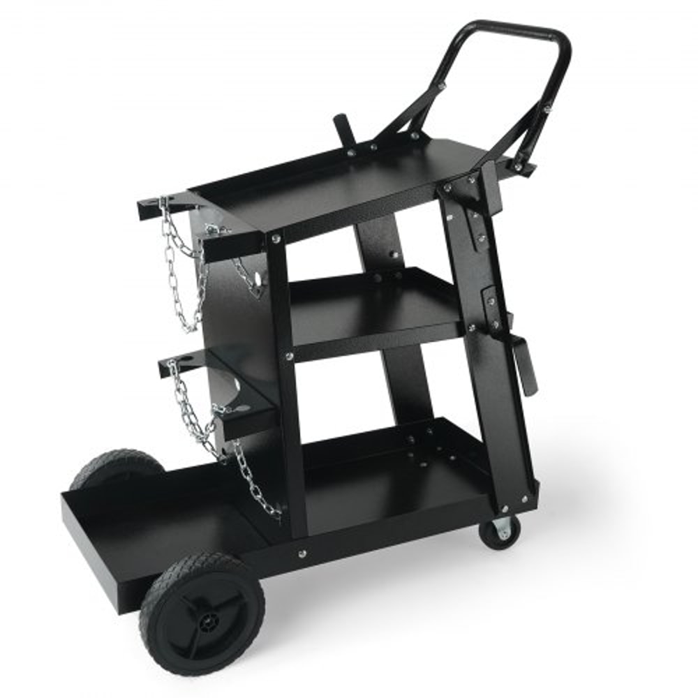 Heavy Duty 3 Tier Welding Cart With 400lb Capacity 360 Wheels 0