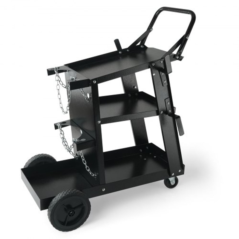 Heavy Duty 3 Tier Welding Cart With 400lb Capacity 360 Wheels 0