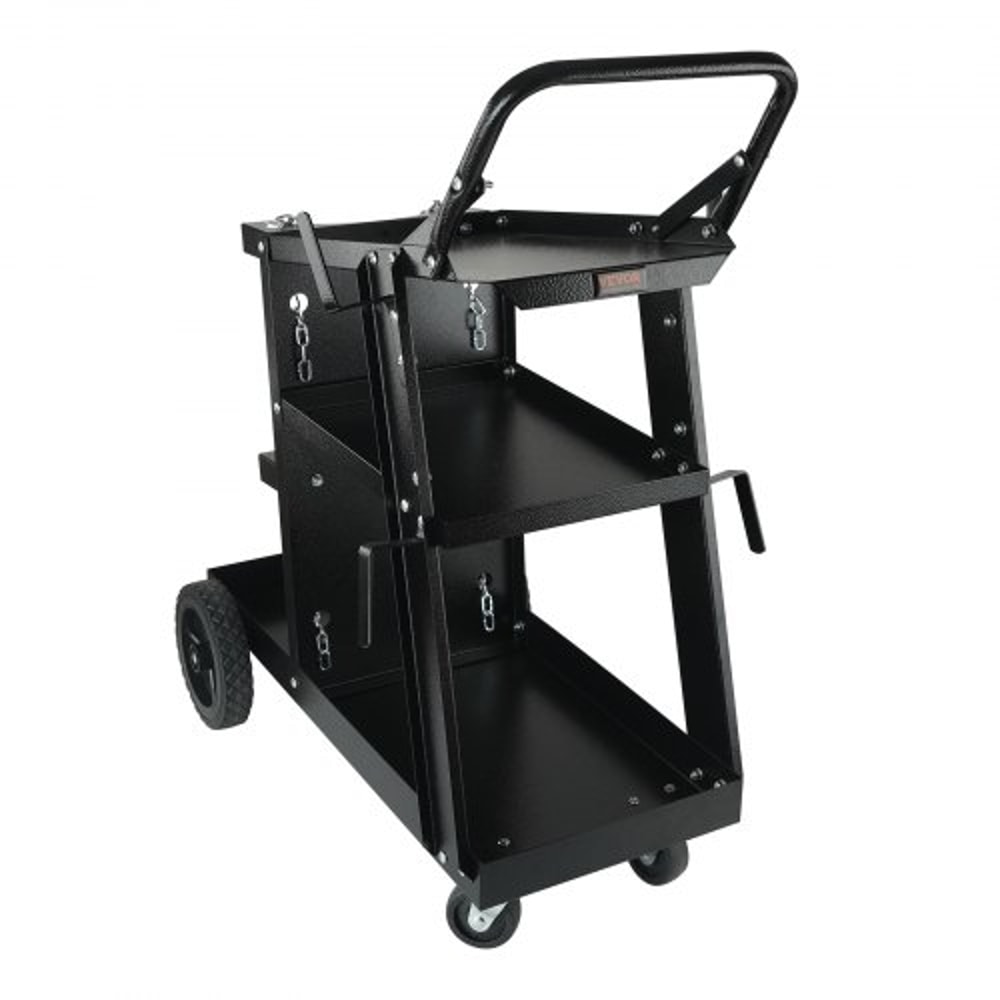 Heavy Duty 3 Tier Welding Cart With 400lb Capacity 360 Wheels 9