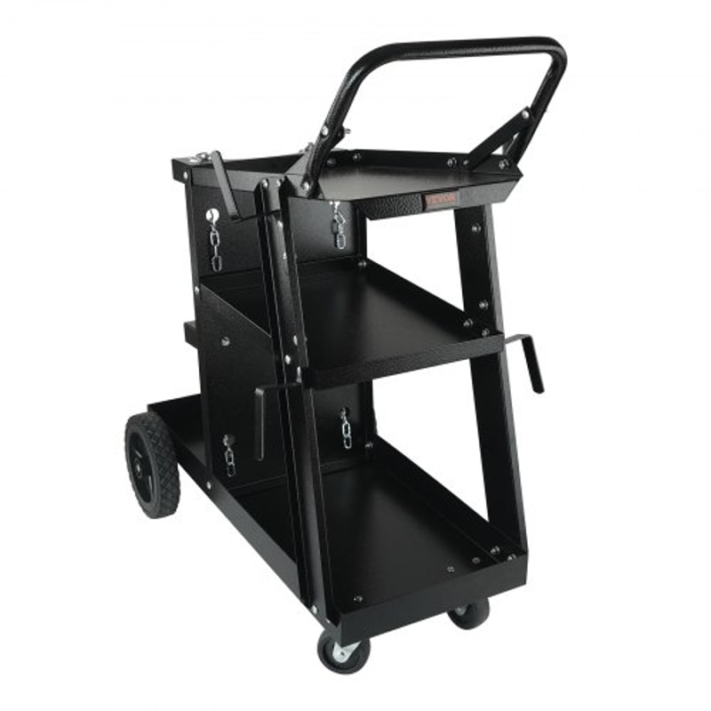 Heavy Duty 3 Tier Welding Cart With 400lb Capacity 360 Wheels 9