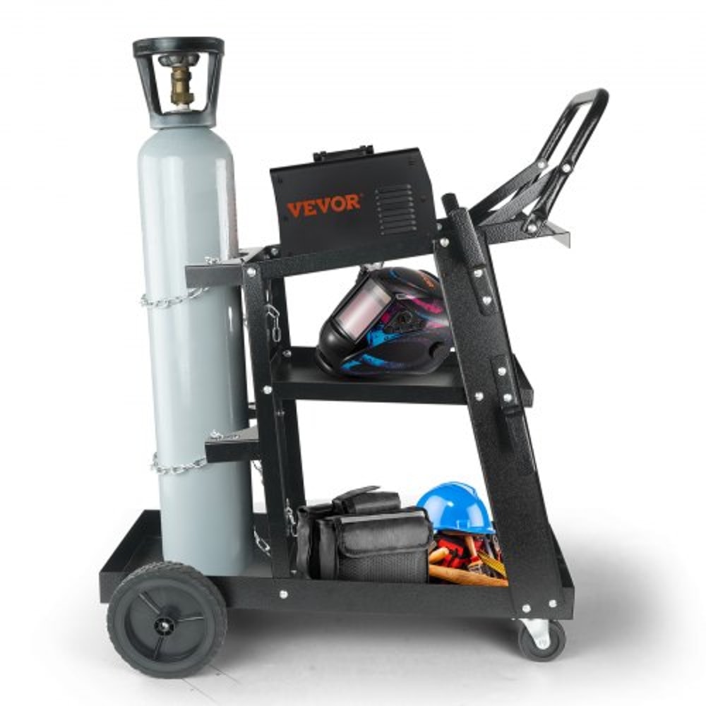 Heavy Duty 3 Tier Welding Cart With 400lb Capacity 360 Wheels 8
