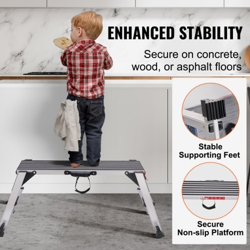 Heavy Duty Folding Aluminum Work Platform With 660lb Load Capacity 4