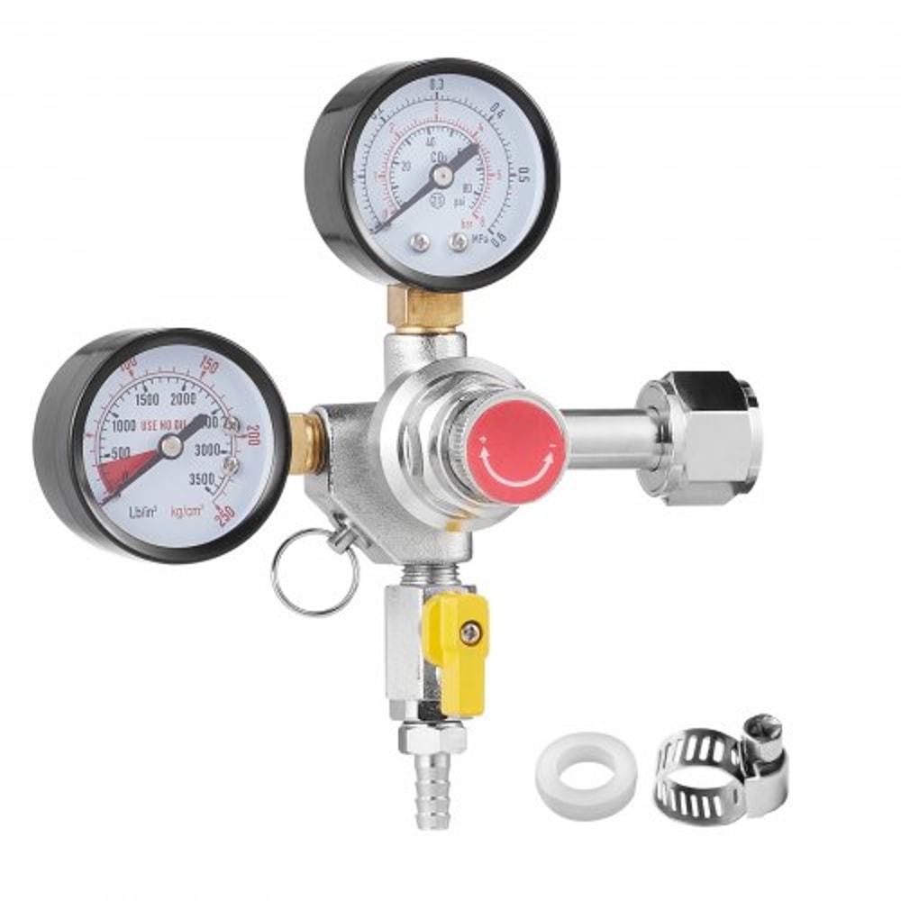 CGA320 CO2 Draft Beer Regulator Gauge With Dual PSI Dials 7
