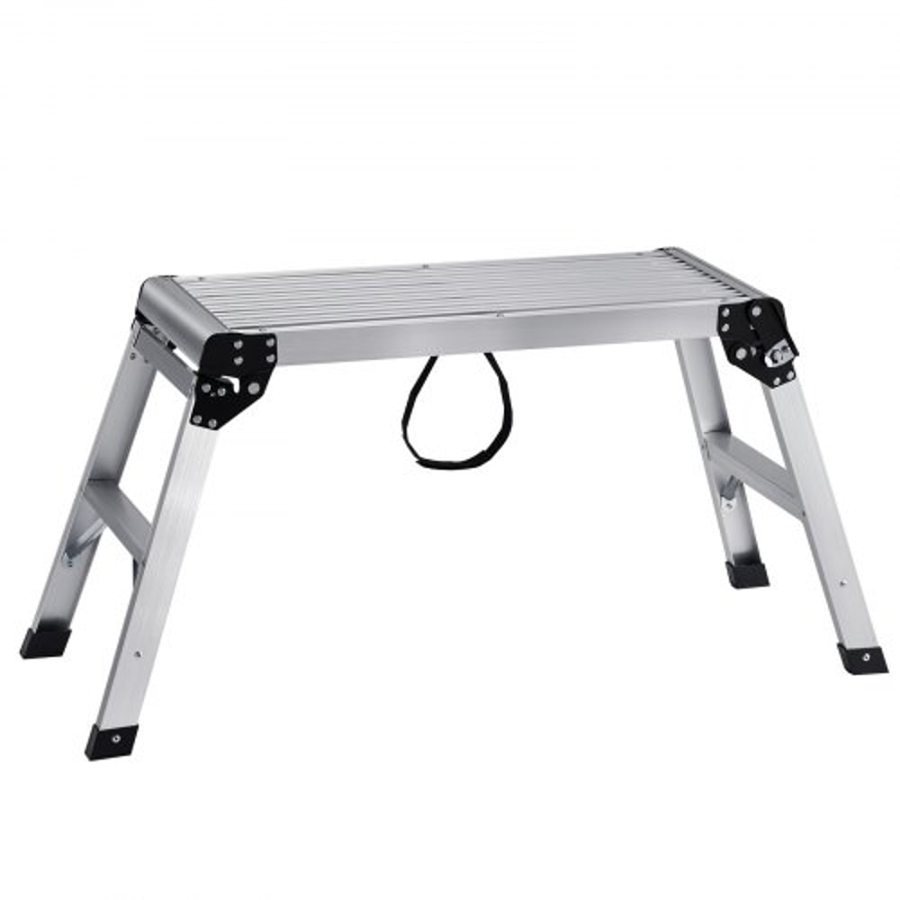 Folding Work Platform 330 Lbs Capacity Aluminum Step Stool Bench 0