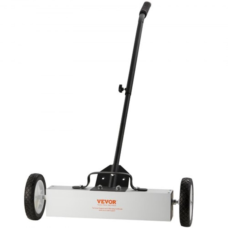 Heavy Duty Rolling Magnetic Sweeper With Wheels Adjustable Handle 0