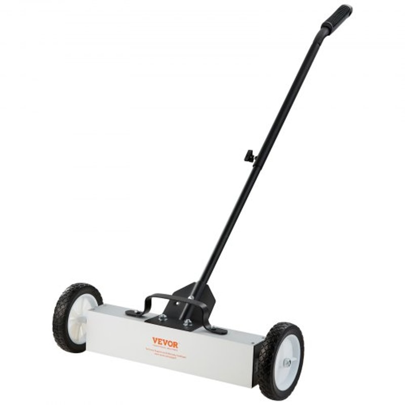 Heavy Duty Rolling Magnetic Sweeper With Wheels Adjustable Handle 8