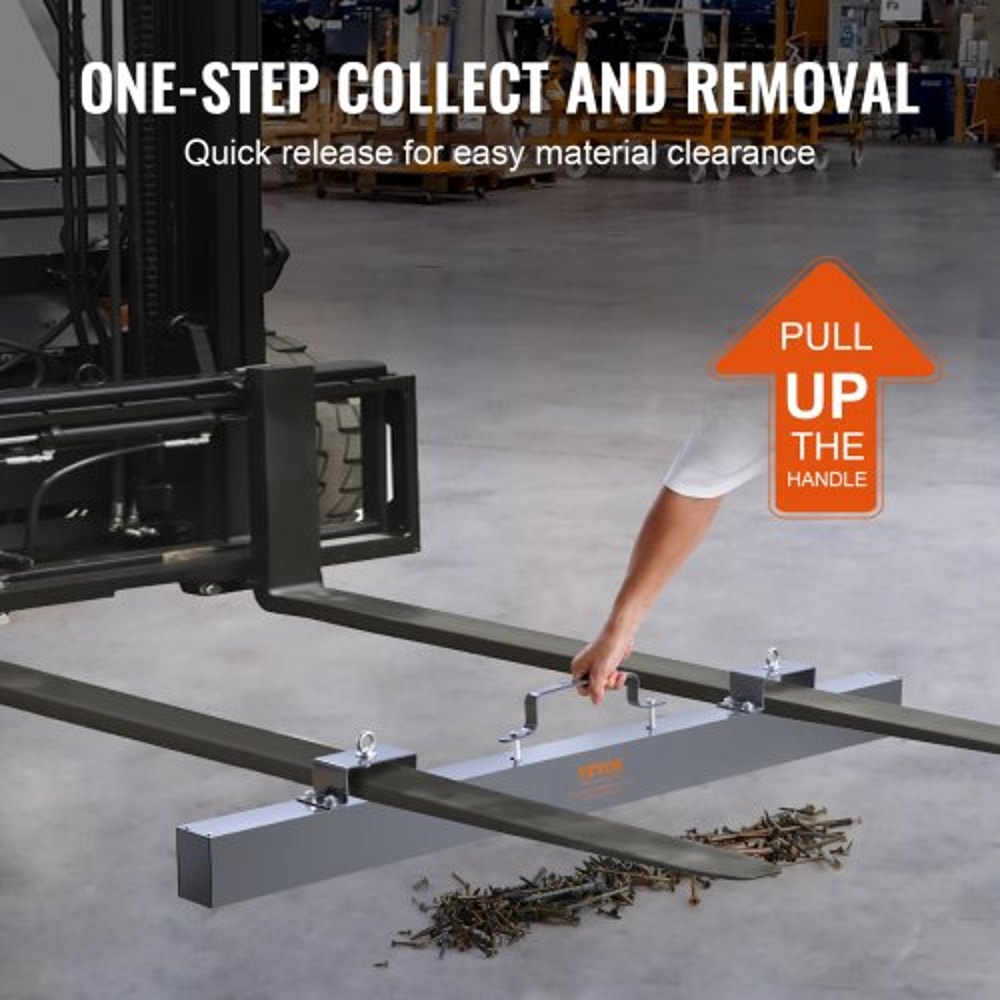 Industrial Forklift Magnetic Sweeper Pickup Tool 93lb 2