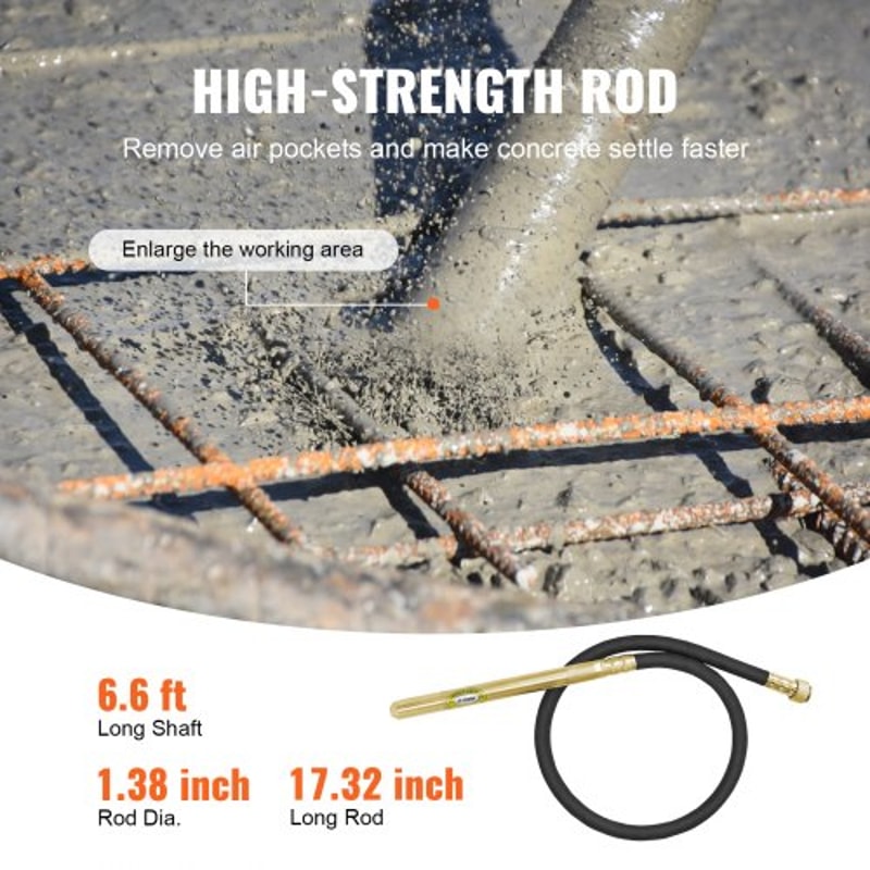 Premium Handheld Electric Concrete Vibrator 800W High Frequency Compaction Tool 2