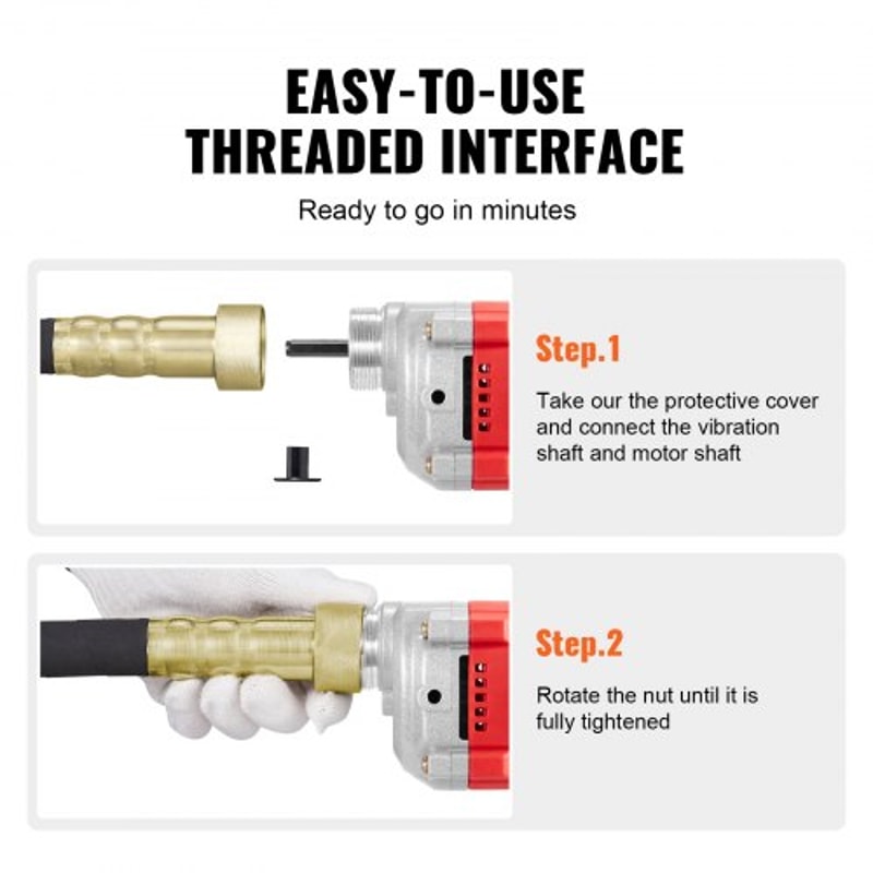 Premium Handheld Electric Concrete Vibrator 800W High Frequency Compaction Tool 4