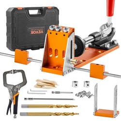 premium adjustable pocket hole jig joinery kit with c clamp & accessories
