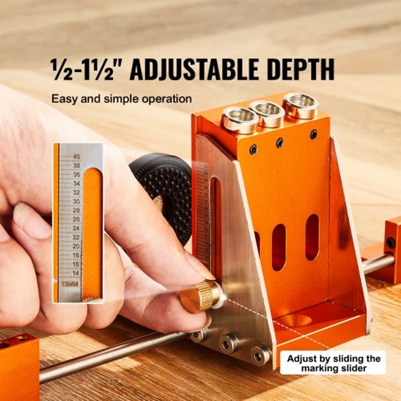 Premium Adjustable Pocket Hole Jig Joinery Kit With C Clamp Accessories 2