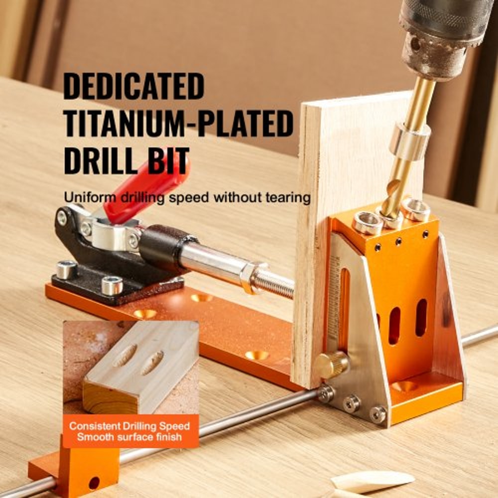 Premium Adjustable Pocket Hole Jig Joinery Kit With C Clamp Accessories 3