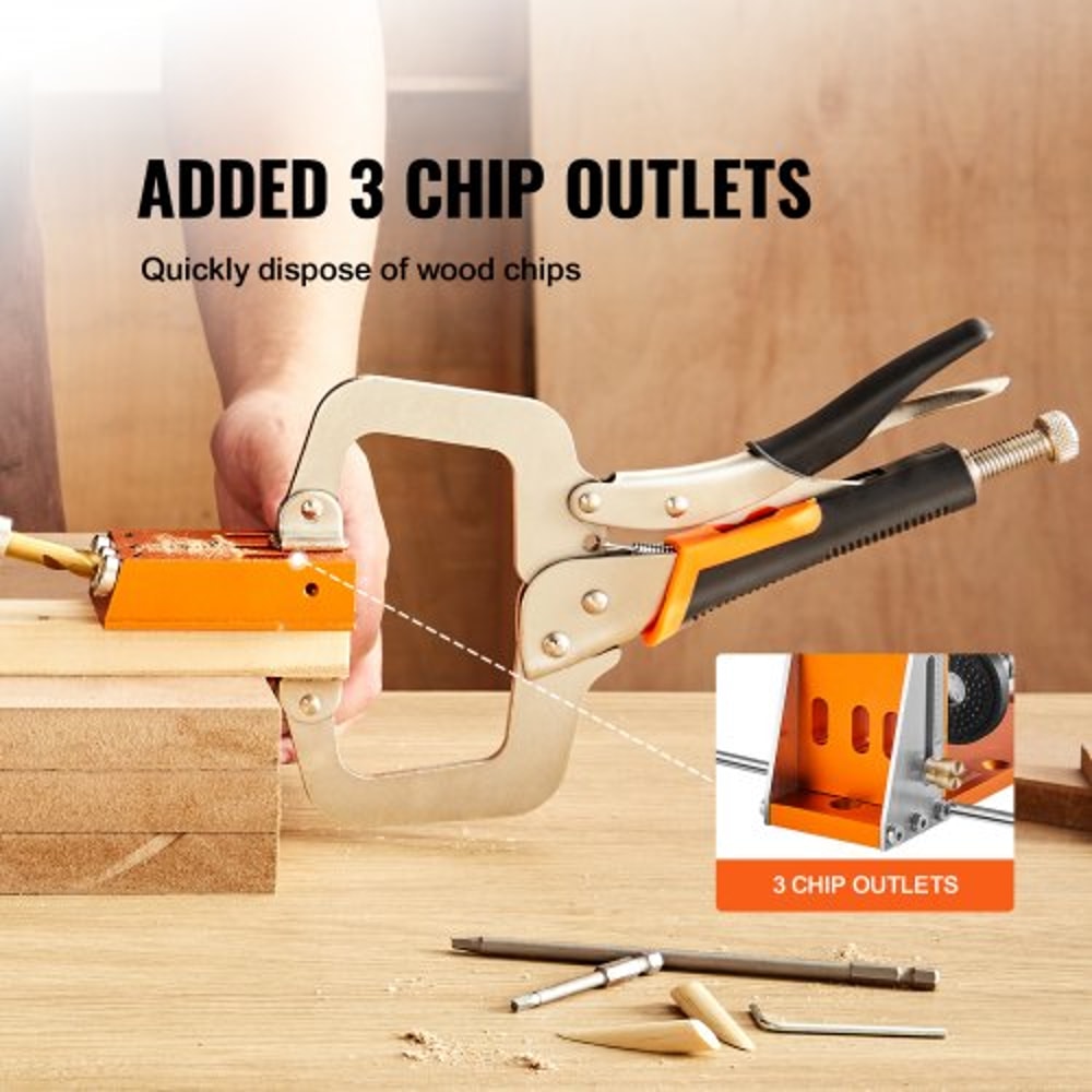 Premium Adjustable Pocket Hole Jig Joinery Kit With C Clamp Accessories 5