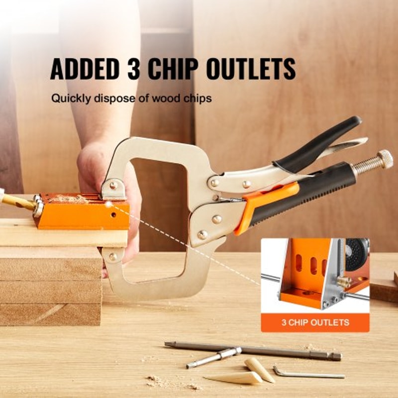Premium Adjustable Pocket Hole Jig Joinery Kit With C Clamp Accessories 5